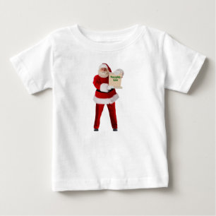 Camiseta bebé de la lista traviesa de Santa