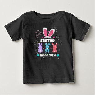 Camiseta bebé de la tripulación de conejo de Pascu