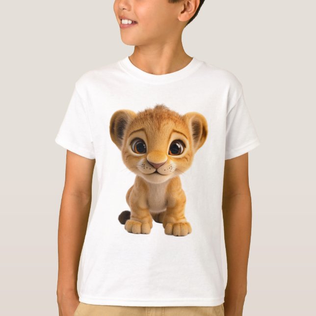 Camiseta Bebé de león adorable y ruidosamente lindo (Anverso)