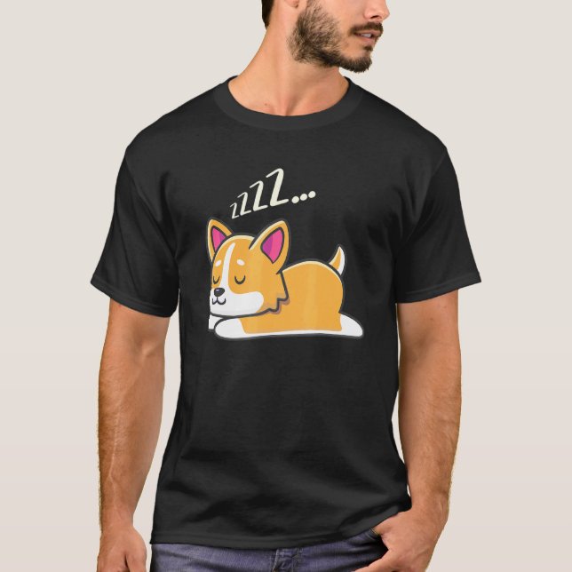 Camiseta Bebé de pelaje durmiente Perros lindos e inteligen (Anverso)