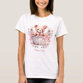 Camiseta Bebé de peluche Niña Flores rosadas Fiesta elegant