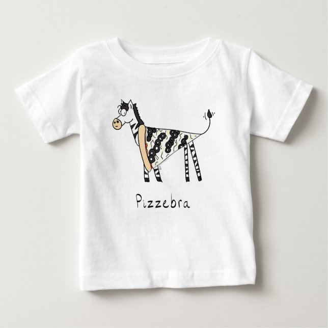 Camiseta bebé de Pizzebra Pizza Zebra Kid (Anverso)