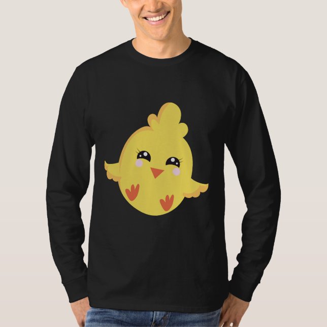 Camiseta Bebé de pollo lindo (Anverso)
