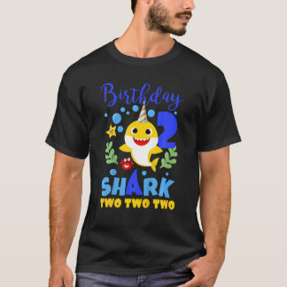 Camiseta Bebé De Tiburón De Cumpleaños Para Niño De Dos Año