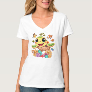 Camiseta Bebé de tortuga marina feliz y con carácter