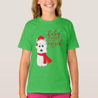 Bebé de Westie del invierno es exterior frío