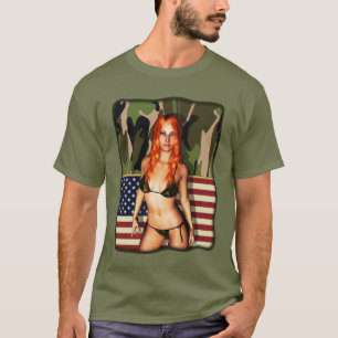 Camiseta Bebé del bikini de Camo del americano