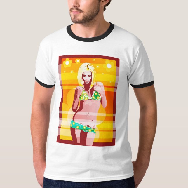 Camiseta Bebé del flower power (Anverso)