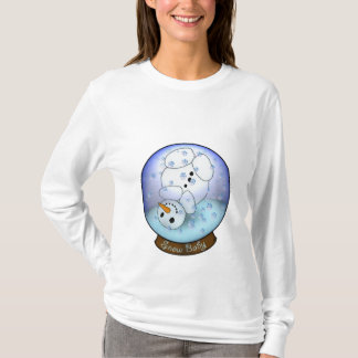 Camiseta Bebé del globo de la nieve del muñeco de nieve