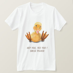 Camiseta bebé divertida con pato juguetón - texto 