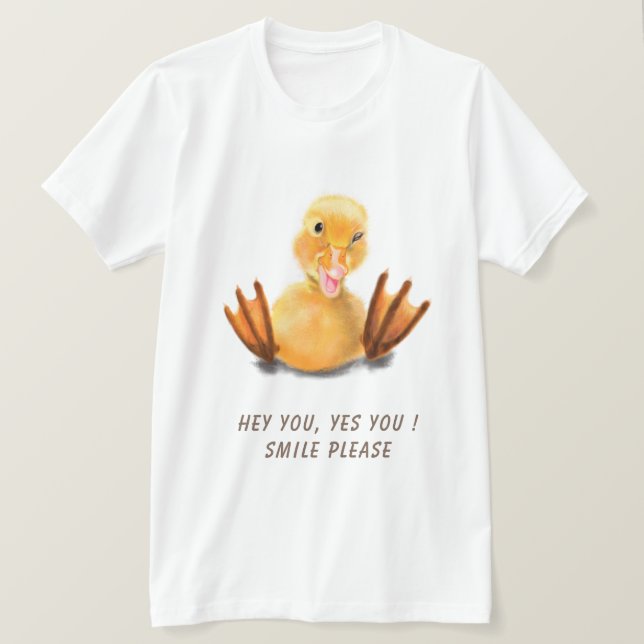 Camiseta bebé divertida con pato juguetón - texto  (Anverso del diseño)