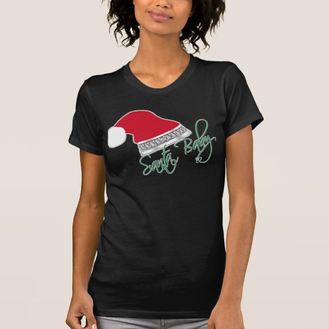 Camiseta Bebé divertido Bling de Santa del navidad (Anverso)