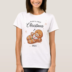 Camiseta Bebé Dormido de Pan de Jengibre Adorable su Primer