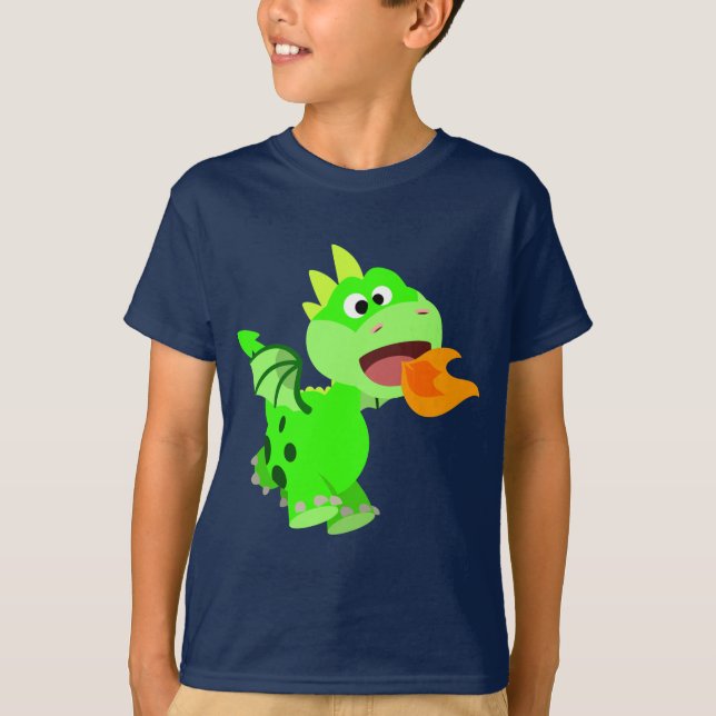 Camiseta Bebé Dragon Kids Tees, Personalizado escupiendo in (Anverso)