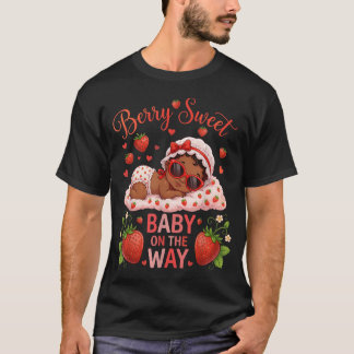 Camiseta Bebé Dulce de Fresa en Camino Embarazo de Fresa