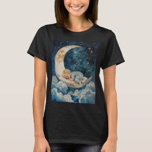 Camiseta Bebé durmiendo en la luna