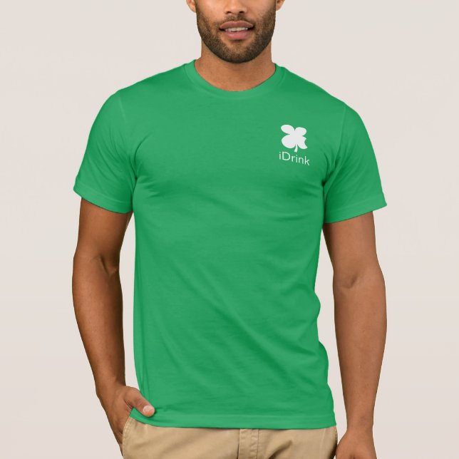 Camiseta Bebe el gracioso y afortunado shamrock verde St Pa (Anverso)