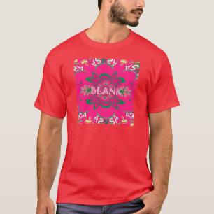 Camiseta Bebé en blanco Vivid Pink Floral Purple Shade Mono