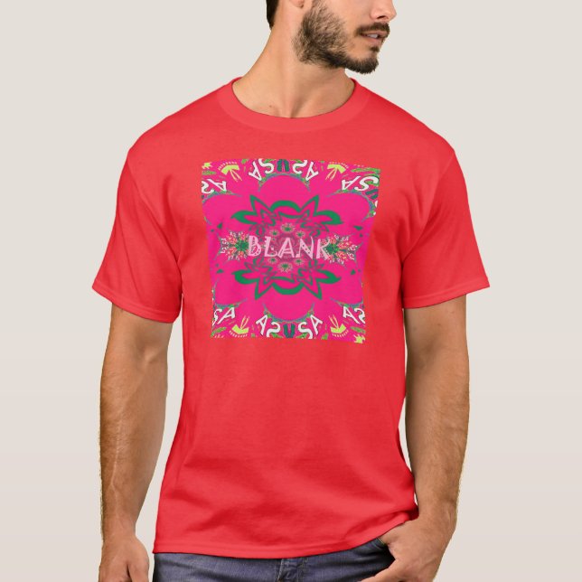 Camiseta Bebé en blanco Vivid Pink Floral Purple Shade Mono (Anverso)