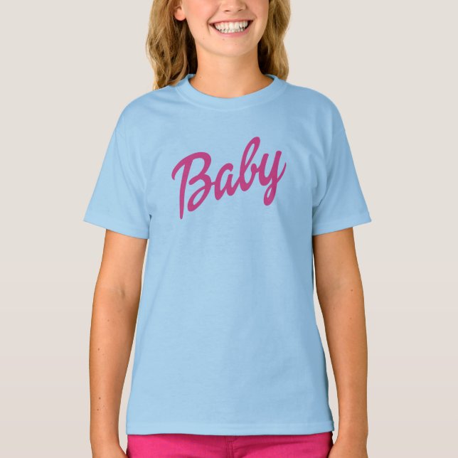 Camiseta Bebé en rosa  (Anverso)