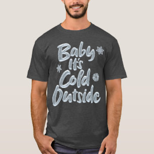 Camiseta Bebé es navidad congelado elegante del exterior