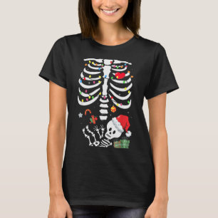 Camiseta Bebé Esqueleto Adorable Navidad Maternidad Mamá Em