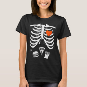 Camiseta Bebé Esqueleto Embarazada Radiografía Jaula de Cos