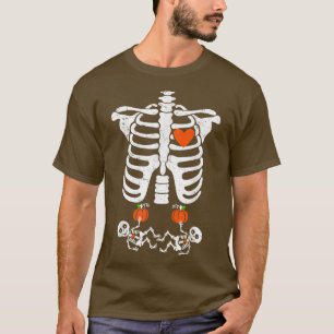 Camiseta Bebé esqueleto Embarazado Jaula de la costilla de 