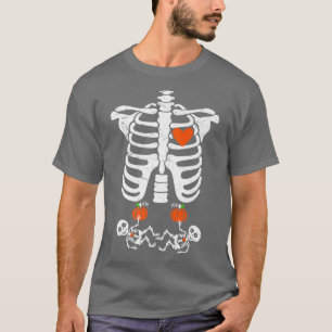Camiseta Bebé esqueleto Embarazado Jaula de la costilla de 