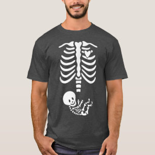 Camiseta Bebé esqueleto Embarazado Jaula de la costilla de