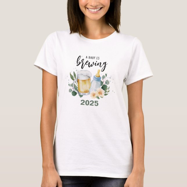 Camiseta Bebé está preparando duchas de verdor para mujeres (Anverso)