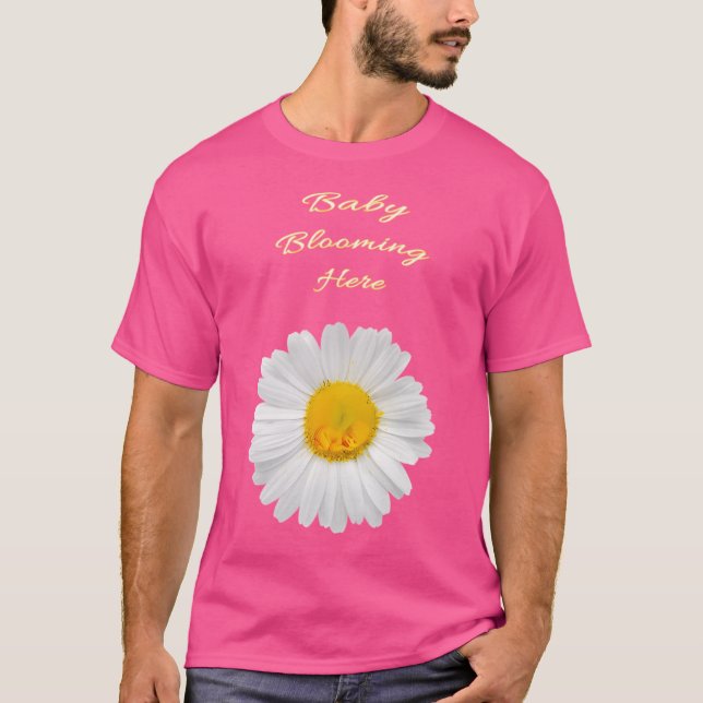 Camiseta Bebé floreciendo aquí - Hermosa mami para ser (Anverso)