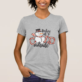 Camiseta Bebé, frío fuera de los Navidades de muñecas de ni