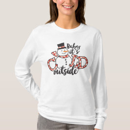 Camiseta Bebé, frío fuera de los Navidades de nieve