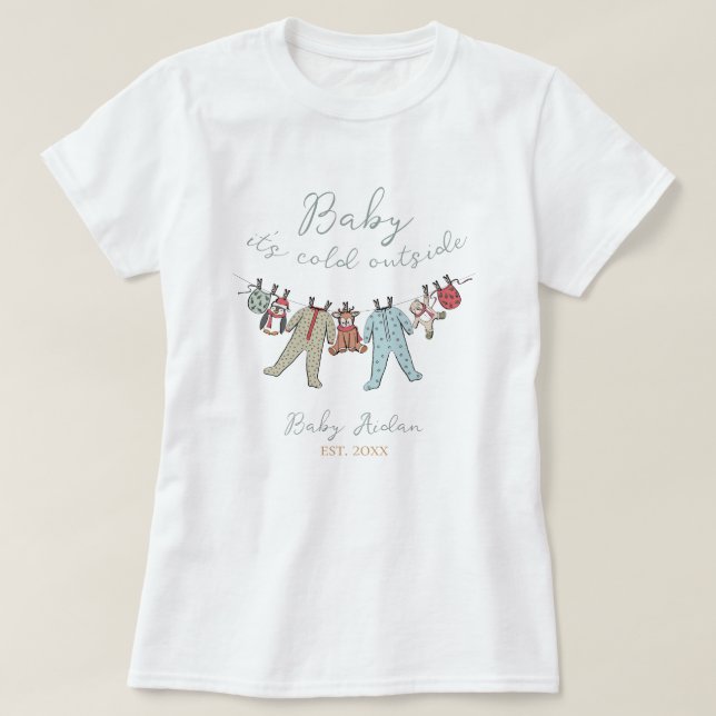 Camiseta Bebé, frío fuera de madre para ser mujer (Diseño del anverso)