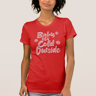 Camiseta Bebé, frío fuera del rojo de los Navidades conge