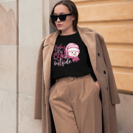 Camiseta Bebé, frío fuera del rosado de los Navidades de Sn