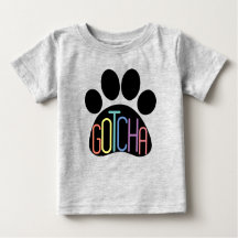 Camiseta bebé "Gotcha" celebra adopción de perro
