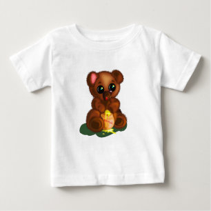 Camiseta bebé graciosa con oso de miel