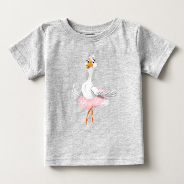 Camiseta bebé graciosa con pato de Ballerina (Anverso)