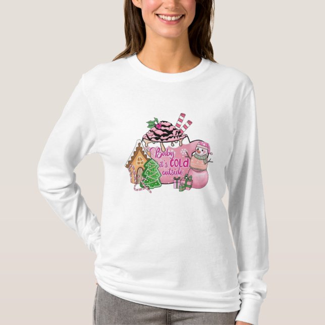 Camiseta Bebé, hace frío afuera (Anverso)