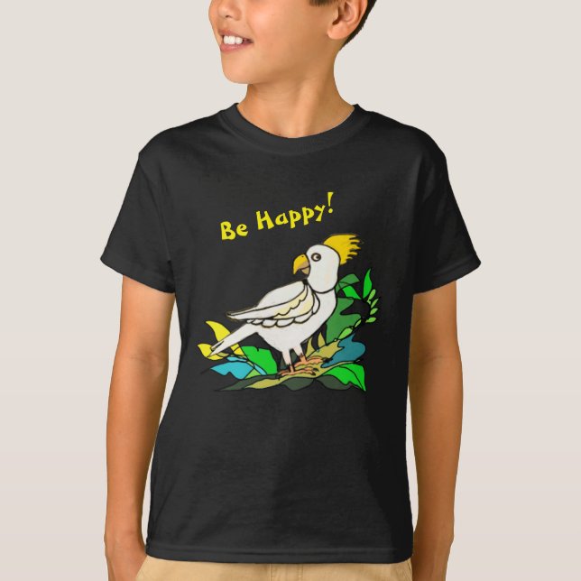Camiseta Bebe Happy cockatoo (Anverso)