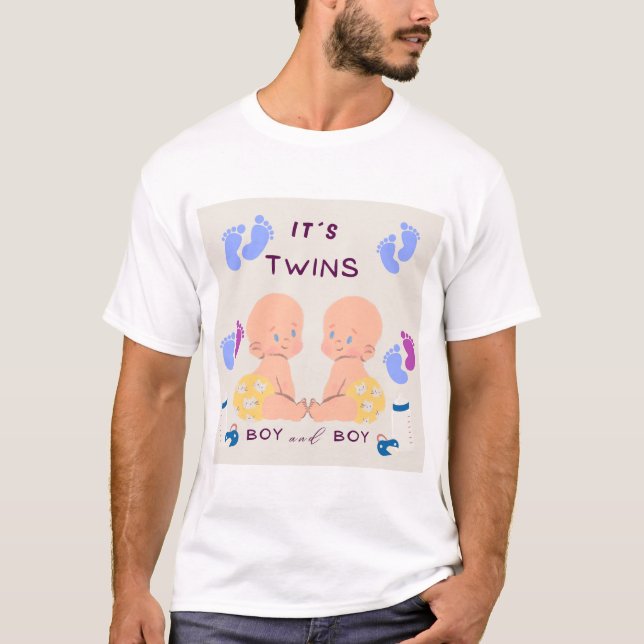 Camiseta Bebé hermanos gemelos (Anverso)