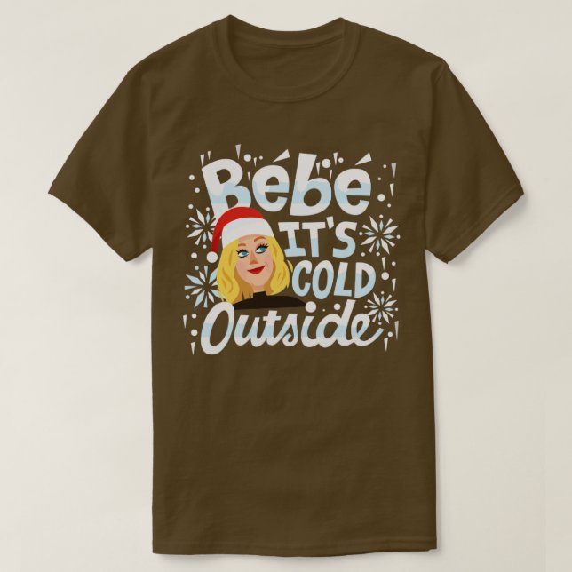 Camiseta Bebe Its Cold Outside (Diseño del anverso)
