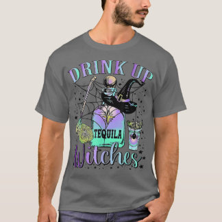 Camiseta Bebe las brujas Vestido de Halloween Vino Tequila