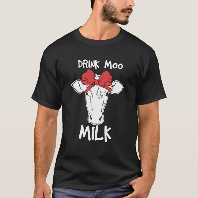 Camiseta Bebe Leche de Vaca Divertida Idea de Leche de Vaca (Anverso)