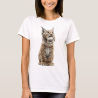 Bebé lince adorable con bufanda de punto