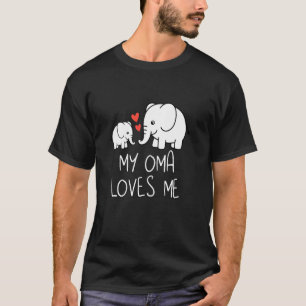 Camiseta Bebé Lindo & Abuela Mi Oma Me Ama Elefante