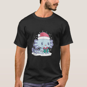Camiseta Bebé lindo Axolotl Navidad Presente Tank Santa Hat