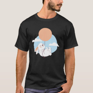 Camiseta Bebé lindo conejo globo blanco